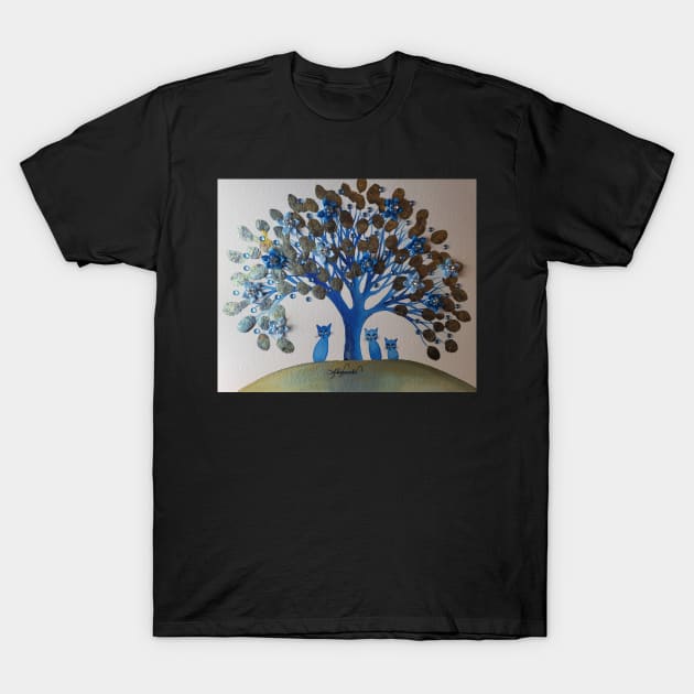Thunder Bay Whimsical Tree Cats T-Shirt by LoriAlex2020